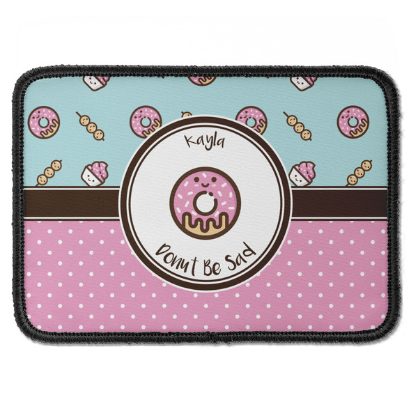 Custom Donuts Iron On Rectangle Patch w/ Name or Text