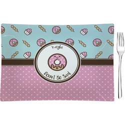 Donuts Glass Rectangular Appetizer / Dessert Plate (Personalized)