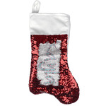 Donuts Reversible Sequin Stocking - Red (Personalized)