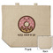 Donuts Reusable Cotton Grocery Bag - Front & Back View