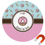 Donuts Round Car Magnet - 6" (Personalized)