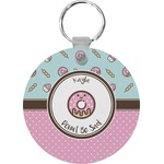 Donuts Round Plastic Keychain (Personalized)