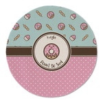 Donuts Round Linen Placemat - Single Sided (Personalized)