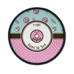 Donuts Iron On Round Patch w/ Name or Text