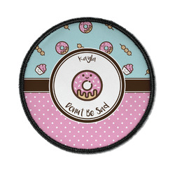 Donuts Iron On Round Patch w/ Name or Text