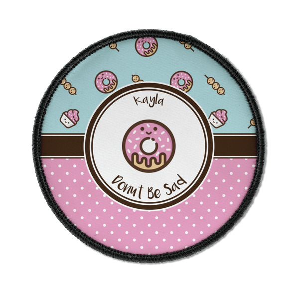 Custom Donuts Iron On Round Patch w/ Name or Text