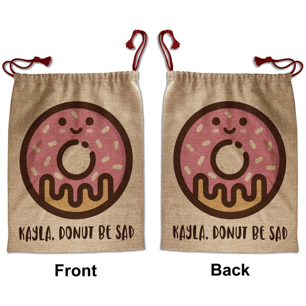 Custom Donuts Santa Sack - Front & Back (Personalized)