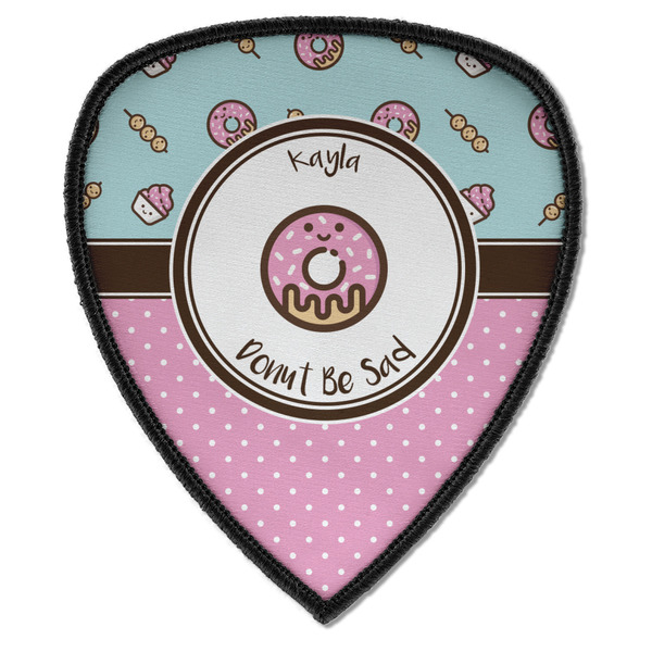 Custom Donuts Iron on Shield Patch A w/ Name or Text