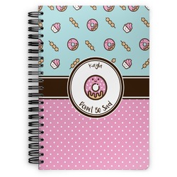 Donuts Spiral Notebook - 7x10 w/ Name or Text