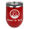 Donuts Stainless Wine Tumblers - Red - Double Sided - Front