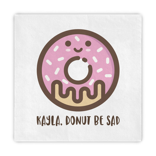 Custom Donuts Decorative Paper Napkins (Personalized)