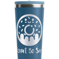 Donuts RTIC Everyday Tumbler with Straw - 28oz - Steel Blue - Double-Sided (Personalized)