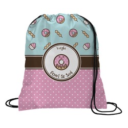 Donuts Drawstring Backpack - Large (Personalized)