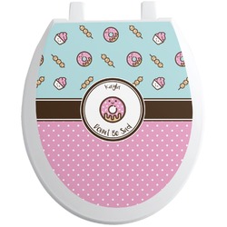 Donuts Toilet Seat Decal - Round (Personalized)
