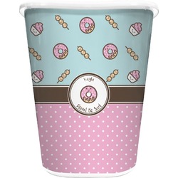 Donuts Waste Basket - Double Sided (White) (Personalized)