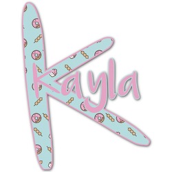 Donuts Name & Initial Decal - Up to 9"x9" (Personalized)