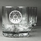 Donuts Whiskey Glasses Set of 4 - Engraved Front