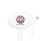 Donuts White Plastic 7" Stir Stick - Oval - Closeup