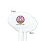 Donuts White Plastic 7" Stir Stick - Single Sided - Oval - Front & Back