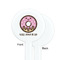 Donuts White Plastic 7" Stir Stick - Single Sided - Round - Front & Back