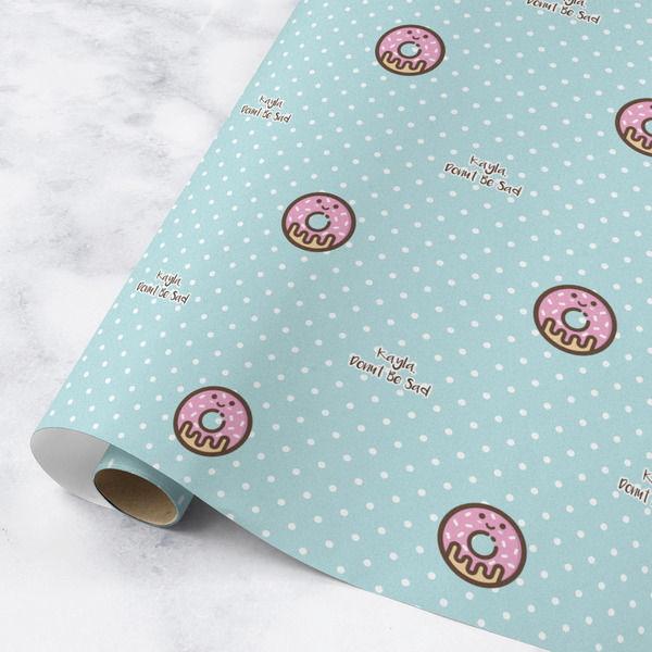 Custom Donuts Wrapping Paper Roll - Medium - Matte (Personalized)