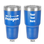 Tribal Arrows 30 oz Stainless Steel Tumbler - Royal Blue - Double-Sided (Personalized)