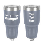 Tribal Arrows 30 oz Stainless Steel Tumbler - Grey - Double-Sided (Personalized)