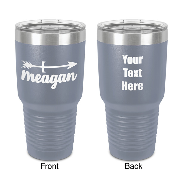 Custom Tribal Arrows 30 oz Stainless Steel Tumbler - Grey - Double-Sided (Personalized)