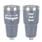 Tribal Arrows 30 oz Stainless Steel Ringneck Tumbler - Grey - Double Sided - Front & Back