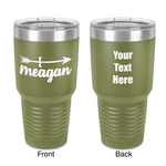 Tribal Arrows 30 oz Stainless Steel Tumbler - Olive - Double-Sided (Personalized)