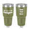 Tribal Arrows 30 oz Stainless Steel Ringneck Tumbler - Olive - Double Sided - Front & Back