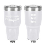 Tribal Arrows 30 oz Stainless Steel Tumbler - White - Double-Sided (Personalized)