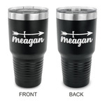 Tribal Arrows 30 oz Stainless Steel Tumbler - Black - Double Sided (Personalized)