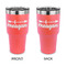 Tribal Arrows 30 oz Stainless Steel Ringneck Tumblers - Coral - Double Sided - APPROVAL