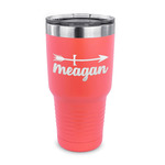 Tribal Arrows 30 oz Stainless Steel Tumbler - Coral - Single Sided (Personalized)