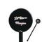 Tribal Arrows Black Plastic 5.5" Stir Stick - Round - Closeup