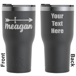 Tribal Arrows RTIC Tumbler - Black - Engraved Front & Back (Personalized)