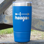 Tribal Arrows 20 oz Stainless Steel Tumbler - Royal Blue - Double Sided (Personalized)