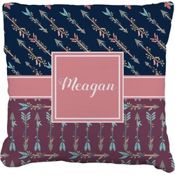Tribal Arrows Faux-Linen Throw Pillow (Personalized)