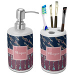 Tribal Arrows Ceramic Bathroom Accessories Set (Personalized)