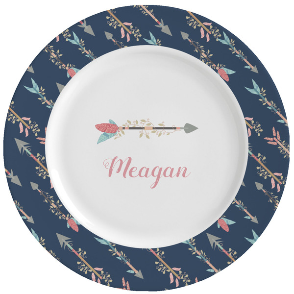 Custom Tribal Arrows Ceramic Dinner Plates (Set of 4) (Personalized)