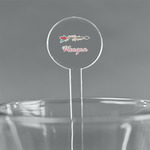 Tribal Arrows 7" Round Plastic Stir Sticks - Clear (Personalized)