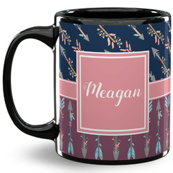 Tribal Arrows 11 Oz Coffee Mug - Black (Personalized)