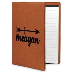 Tribal Arrows Leatherette Portfolio with Notepad - Large - Double Sided (Personalized)