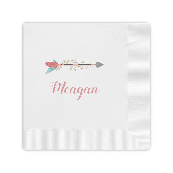 Custom Tribal Arrows Coined Cocktail Napkins (Personalized)