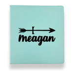 Tribal Arrows Leather Binder - 1" - Teal (Personalized)