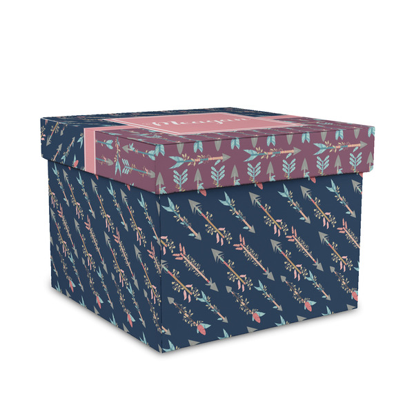 Custom Tribal Arrows Gift Box with Lid - Canvas Wrapped - Medium (Personalized)