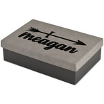 Tribal Arrows Large Gift Box w/ Engraved Leather Lid (Personalized)