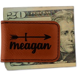 Tribal Arrows Leatherette Magnetic Money Clip - Double Sided (Personalized)