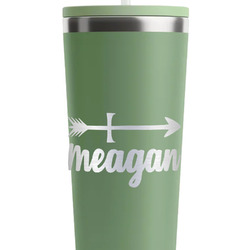 Tribal Arrows RTIC Everyday Tumbler with Straw - 28oz - Light Green - Double-Sided (Personalized)